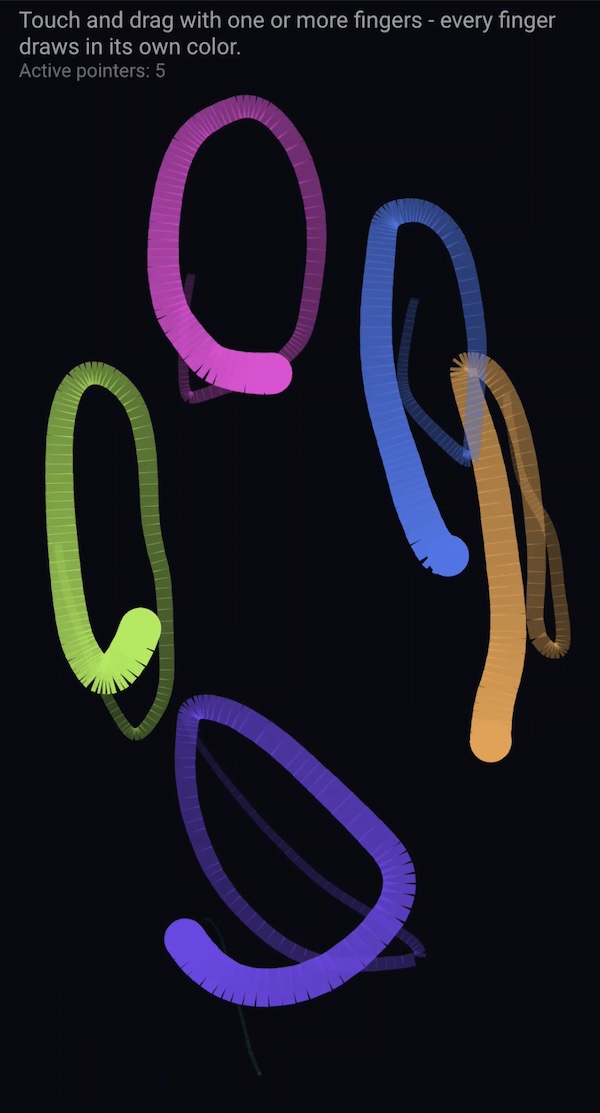 Multitouch trails