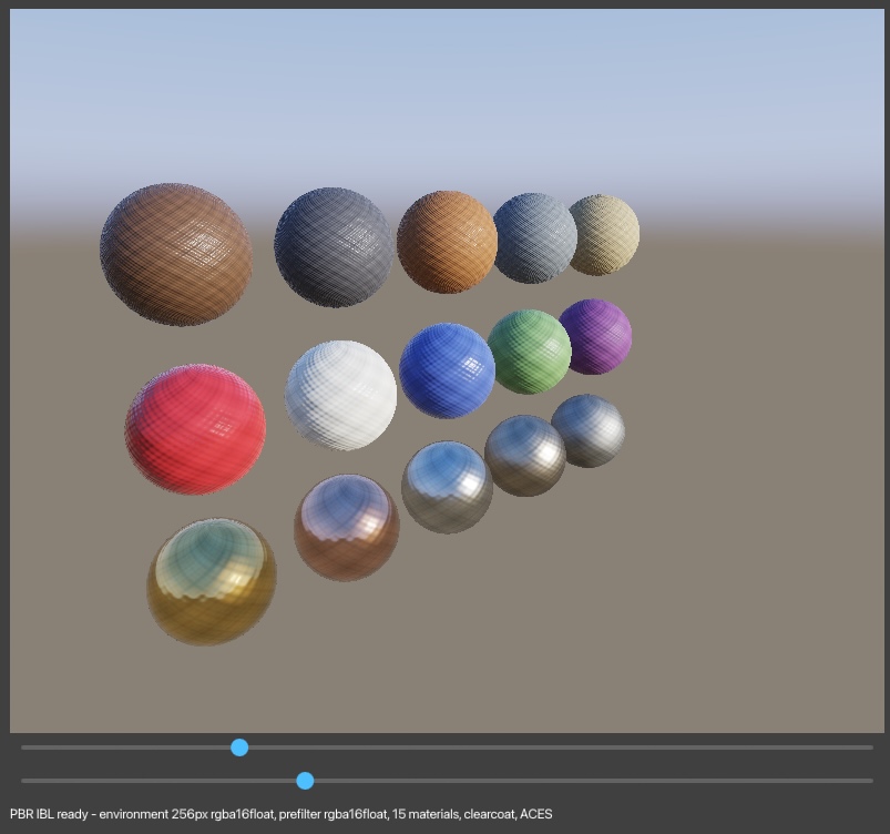 Physically based rendering through the YUP RHI